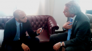 Fabián López Saleme, en entrevista con el Embajador de Palestina en Colombia, Señor Raouf Almalki.