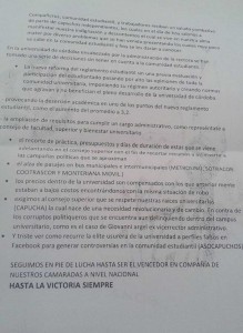 Documento en el que convocaban a la manifestación.